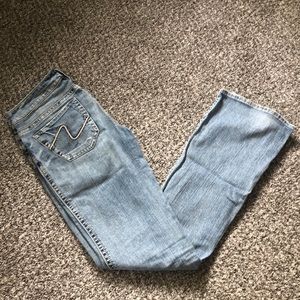 Tall Flared Silver Frances Low-Rise Jeans